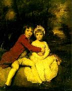 Sir Joshua Reynolds master parker and his sister, theresa oil painting picture wholesale